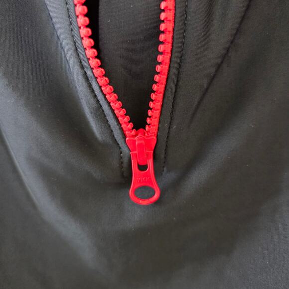 Torrid One Piece Rash Guard Swimsuit Black Multicolor Stripe Women Size 0 Zip - Picture 5 of 12